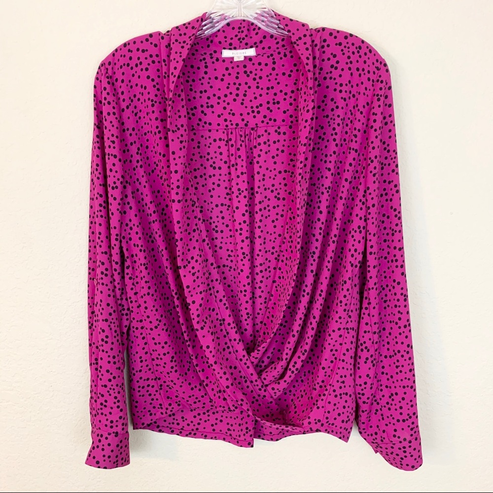 PLEIONE (Anthropologie) Plunge V Neck Blouse